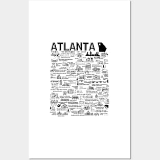 Atlanta Map Posters and Art